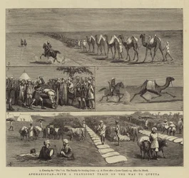 Afghanistan, with a Transport Train on the Way to Quetta